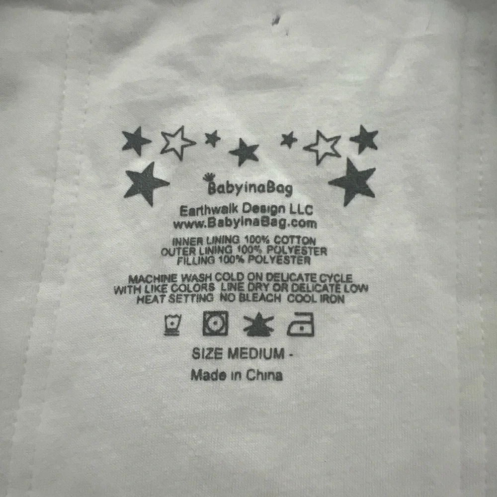 BABYINABAG Minky Dot Blue Winter Baby Bunting Sleep Sack Size M Medium